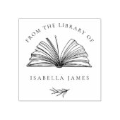 Elegant botanisch aus der Bibliothek des Individue Gummistempel (Prägung)