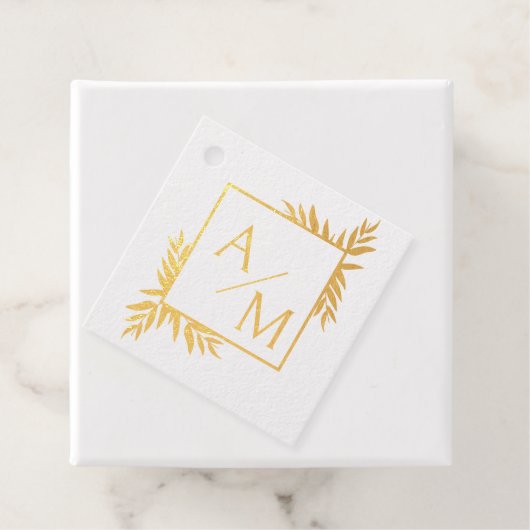 Elegant, botanisch, monogramm geschenkanhänger (Mit Box)