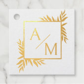 Elegant, botanisch, monogramm geschenkanhänger (Vorderseite)