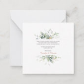 Elegant Botanische Eukalyptus Grüne Weinroute Mend Mitteilungskarte (Rückseite)