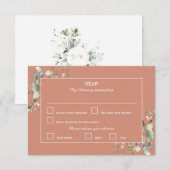 Elegant Botanische Eukalyptus Grüne Weinroute Mend RSVP Karte (Vorne/Hinten)