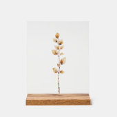 Elegant botanischer Blattzweig Acrylschild (Vorderseite)