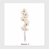 Elegant botanischer Blattzweig Aufkleber (Blatt)