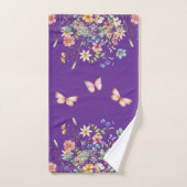 Elegant Botanisches Florales Design Badhandtuch Set (Handtuch)