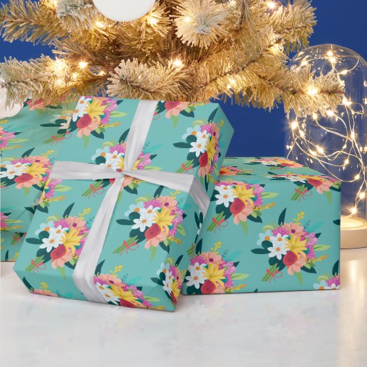 Elegant Bouquet Geschenkpapier (Feiertage)