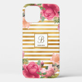 Elegant Bouquet Monogram Girl Case-Mate iPhone Hülle (Rückseite)