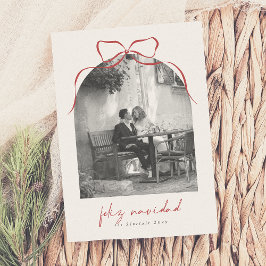 Elegant Bow Arch Foto Feliz Navidad Weihnachten