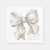 Elegant Bow Baby Shower Serviette (Vorderseite)