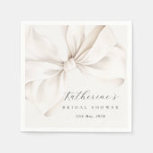 Elegant Bow Bridal Shower  Serviette (Vorderseite)