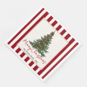 Elegant Bow Christmas Tree Party Napkin Serviette (Ecke)