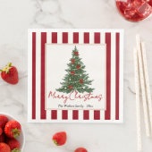 Elegant Bow Christmas Tree Party Napkin Serviette (Beispiel)