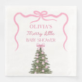 Elegant Bow Christmas Tree Party Napkin Serviette (Vorderseite)