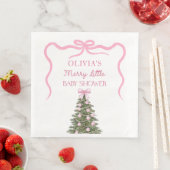 Elegant Bow Christmas Tree Party Napkin Serviette (Beispiel)