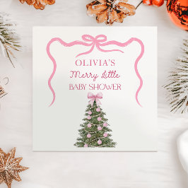 Elegant Bow Christmas Tree Party Napkin Serviette