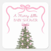 Elegant Bow Christmas Tree Party Sticker (Vorderseite)
