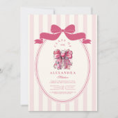 Elegant Bow Coquette Nursing School Graduate Einladung (Vorderseite)