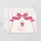 Elegant Bow Coquette Nursing School Graduate RSVP Karte (Vorderseite)