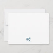 Elegant Bow Coquette Personalized Mitteilungskarte (Rückseite)