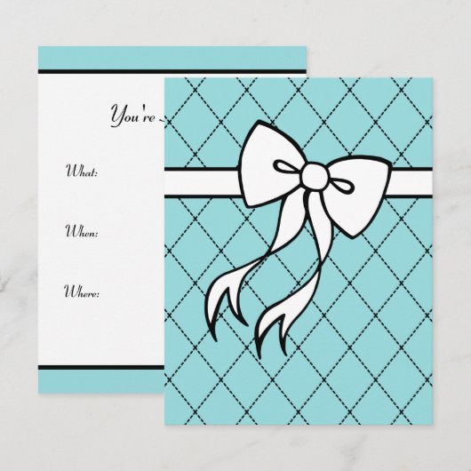 Elegant Bow Einladungen (Vorne/Hinten)