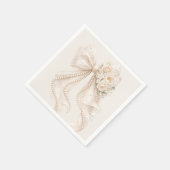 Elegant Bow Floral Baby Shower Serviette (Ecke)