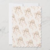 Elegant Bow Floral Bridal Shower  Einladung (Rückseite)