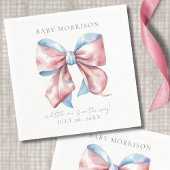 Elegant Bow Gender Reveal Serviette