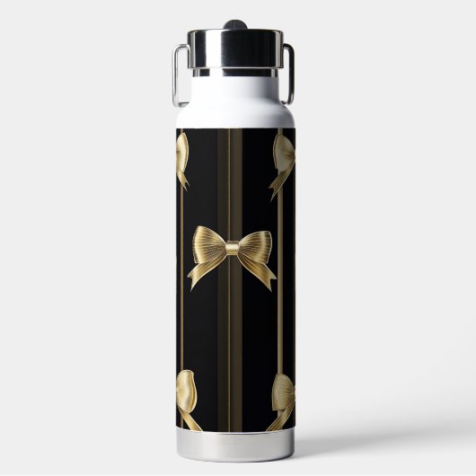 Elegant Bow Keramik Thermos" Trinkflasche (Vorderseite)