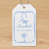 Elegant Bow Menorah Individuelle Name Happy Hanukk Geschenkanhänger