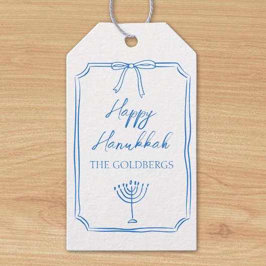 Elegant Bow Menorah Individuelle Name Happy Hanukk Geschenkanhänger