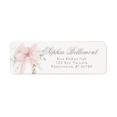 Elegant Bow Neutral Baby Shower Return Address (Vorne)