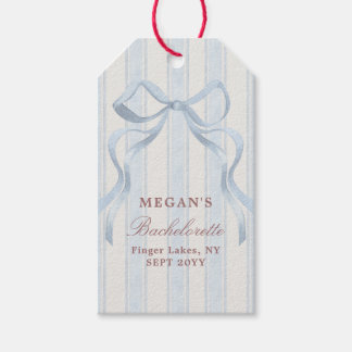 Elegant Bow Personalized Bachelorette Party Geschenkanhänger