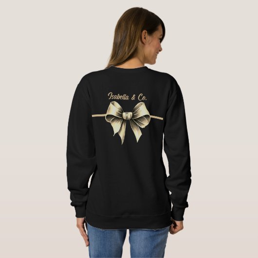 Elegant Bow Sweatshirt (Schwarz voll)