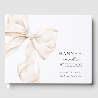 Elegant Bow Wedding Gästebuch