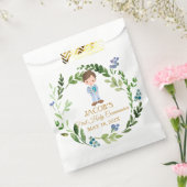 Elegant Boy First Holy Communion Greenery Wreath Geschenktütchen (Versiegelt)