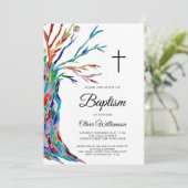 Elegant Boys Taufe - Einladung zur Weihnachtsfeier (Stehend Vorderseite)