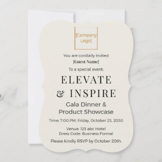 Elegant Bracket Invitation | Corporate Gala & Even Einladung