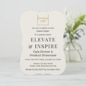 Elegant Bracket Invitation | Corporate Gala & Even Einladung (Stehend Vorderseite)