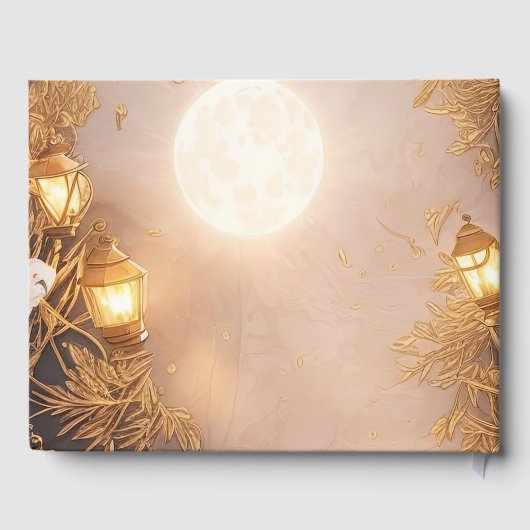 Elegant Branches Rustic Lantern Gästebuch (Rückseite)