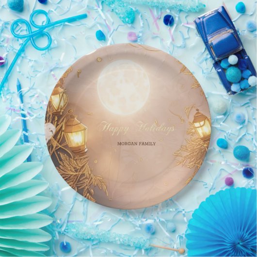 Elegant Branches Rustic Lantern Pappteller (Party)