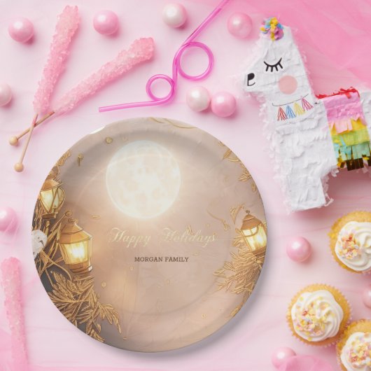 Elegant Branches Rustic Lantern Pappteller (Party)