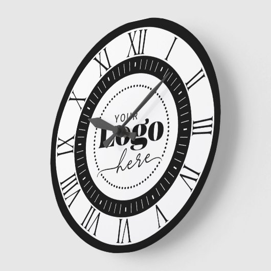 Elegant Branded Your Logo Here Große Wanduhr (Winkel)