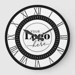 Elegant Branded Your Logo Here Große Wanduhr