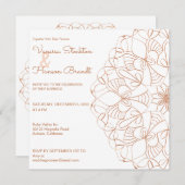 Elegant Brass Mandala Hochzeit Einladung (Vorne/Hinten)