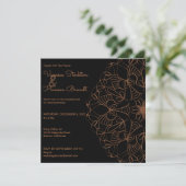 Elegant Brass Mandala Wedding Einladung (Stehend Vorderseite)