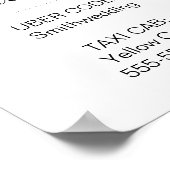 Elegant braucht Hochzeitsreise Poster (Ecke)