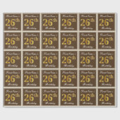 Elegant, braun, Imitate Gold 26. Geburtstag + Name Geschenkpapier (Flach)