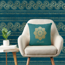 Elegant Breathe Green und Gold Mandala