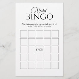 Elegant Bridal Bingo Brautparty Game
