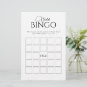 Elegant Bridal Bingo Brautparty Game (Stehend Vorderseite)