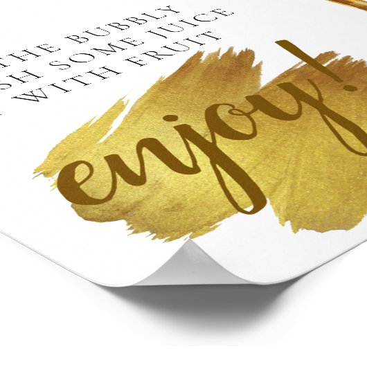 Elegant Bridal Brunch Mimosa Bar Sign Poster (Ecke)